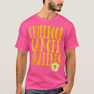T-shirt Sensibilisation au cancer de l'enfance Super rétro
