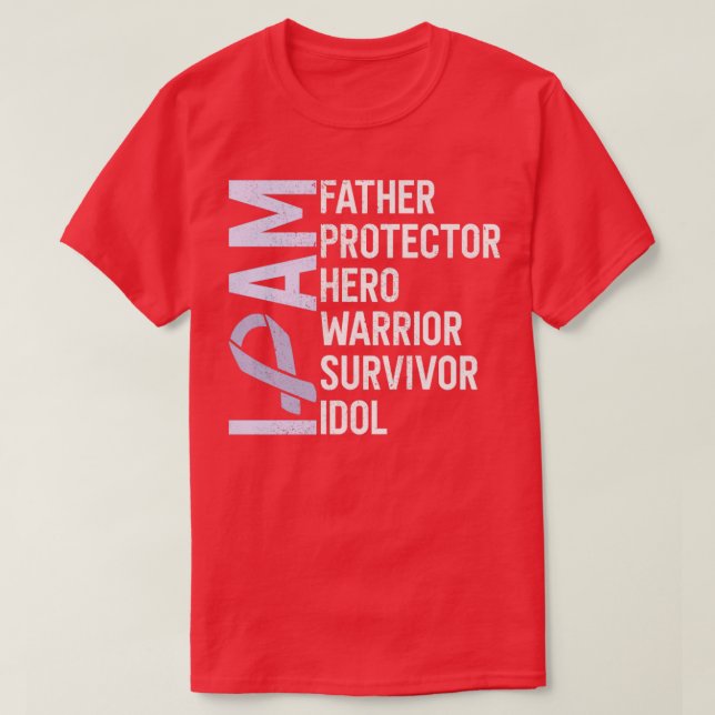 T-shirt Sensibilisation au cancer de l'estomac Je suis pèr (Design devant)