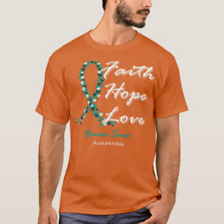 T-shirt Sensibilisation au cancer de l'ovaire Foi Espoir A