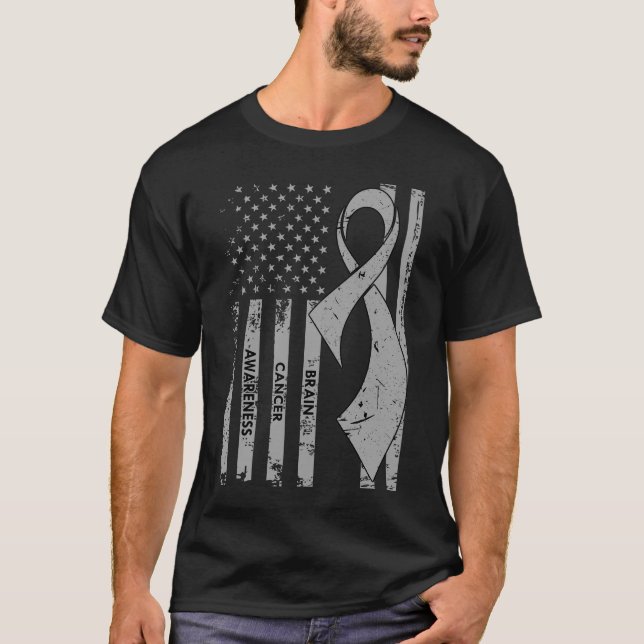 T-shirt Sensibilisation au cancer du cerveau (Devant)