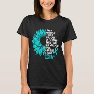 T-shirt Sensibilisation au cancer du col de l'utérus Ruban