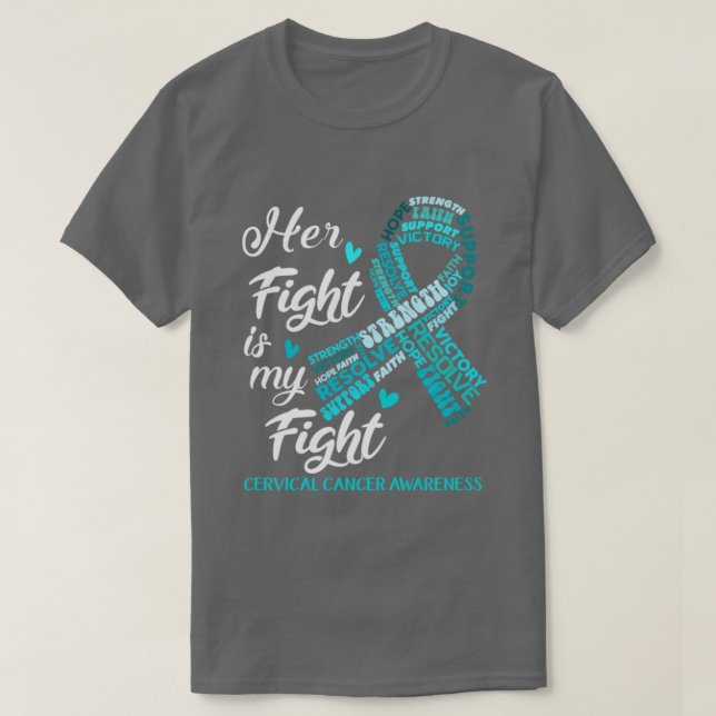 T-shirt Sensibilisation au cancer du col de l'utérus Son c (Design devant)