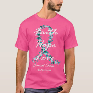 T-shirt Sensibilisation au cancer du col utérin Foi Espoir