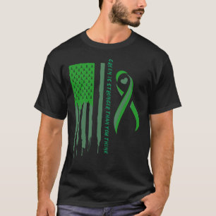T-shirt Sensibilisation au cancer du foie Soutien vert à l