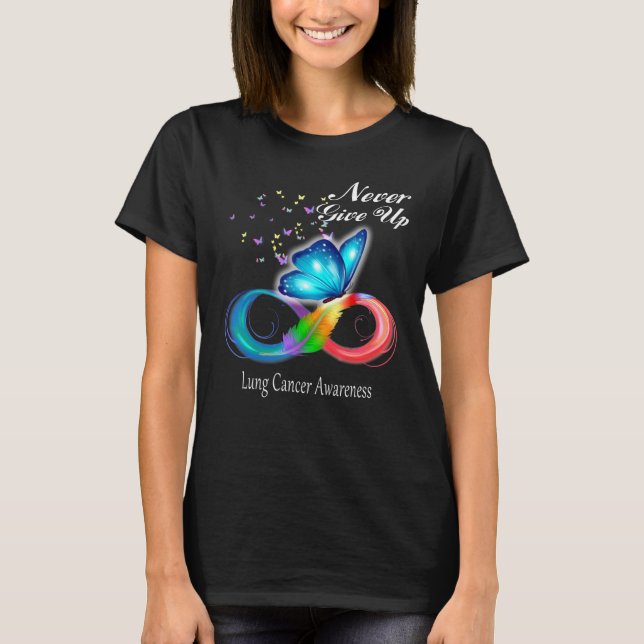 T-shirt Sensibilisation au cancer du poumon papillon (Devant)