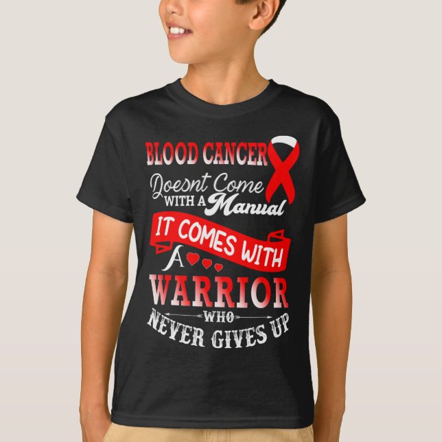 T-shirt Sensibilisation au cancer du sang Soutien des guer (Devant)
