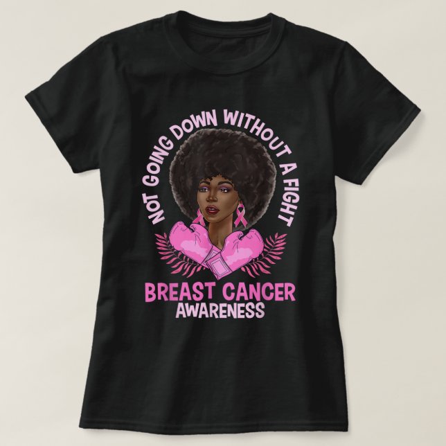 T-shirt Sensibilisation au cancer du sein Afro-afro-améric (Design devant)