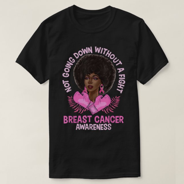 T-shirt Sensibilisation au cancer du sein Afro-afro-améric (Design devant)