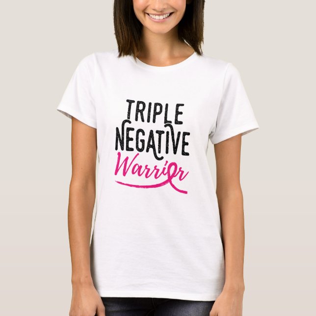 T-shirt Sensibilisation au cancer du sein chez les trois s (Devant)