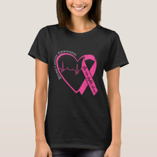 T-shirt Sensibilisation au cancer du sein Coeur Pink Ribbo