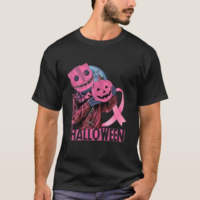 T-shirt Sensibilisation au cancer du sein d'Halloween (Devant)