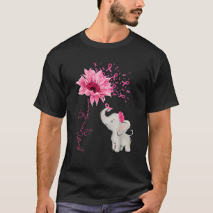 T-shirt Sensibilisation au cancer du sein Eléphant mignon 