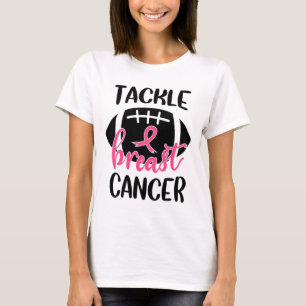 T-shirt Sensibilisation au cancer du sein Footbyll Ribbon