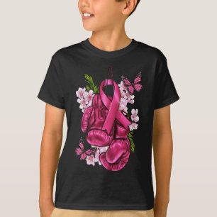 T-shirt Sensibilisation au cancer du sein Gants en boîte r