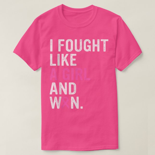 T-shirt Sensibilisation Au Cancer Du Sein J'Ai Combattu Co (Design devant)
