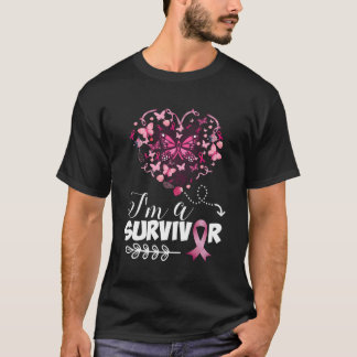 T-shirt Sensibilisation au cancer du sein K Papillon Il Je