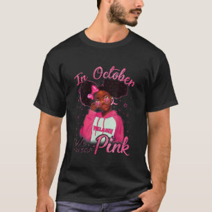 T-shirt Sensibilisation au cancer du sein Noir afro-améric
