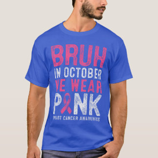T-shirt Sensibilisation au cancer du sein pour Boy Bruh en