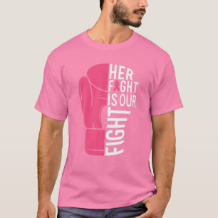 T-shirt Sensibilisation au cancer du sein Son combat est n