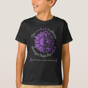 T-shirt Sensibilisation au cancer gynécologique Ruban pou