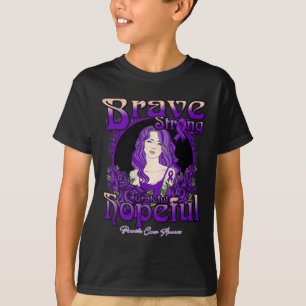 T-shirt Sensibilisation au cancer pancréatique Brave fort