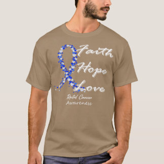 T-shirt Sensibilisation au cancer rectal Foi Espérer Amour