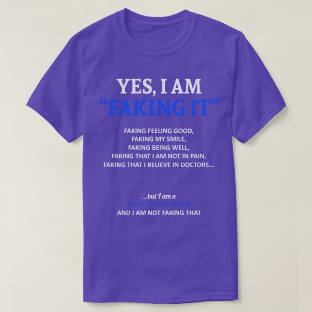 T-shirt Sensibilisation Au Cancer Rectal Je L'Écrase Dans  (Design devant)