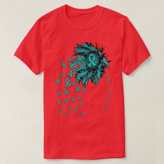 T-shirt Sensibilisation au col de l'utérus Les fleurs du r (Design devant)