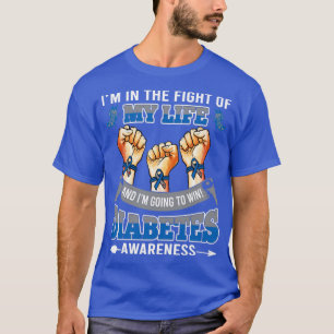 T-shirt Sensibilisation Au Diabète Dans Le Combat De Ma Vi