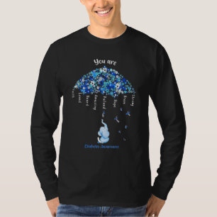 T-shirt Sensibilisation au diabète des éléphants Parapluie