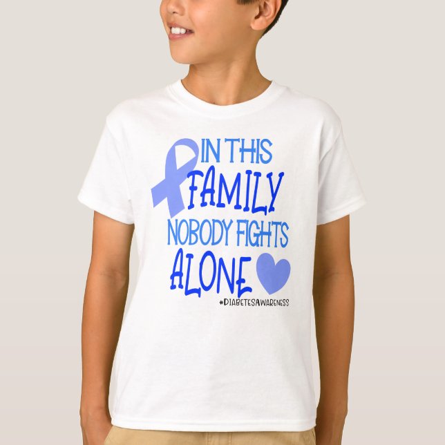 T-shirt Sensibilisation au diabète Famille Personne ne com (Devant)