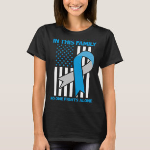 T-shirt Sensibilisation au diabète Famille USA Drapeau Ble