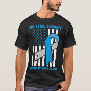 T-shirt Sensibilisation au diabète Famille USA Drapeau Ble