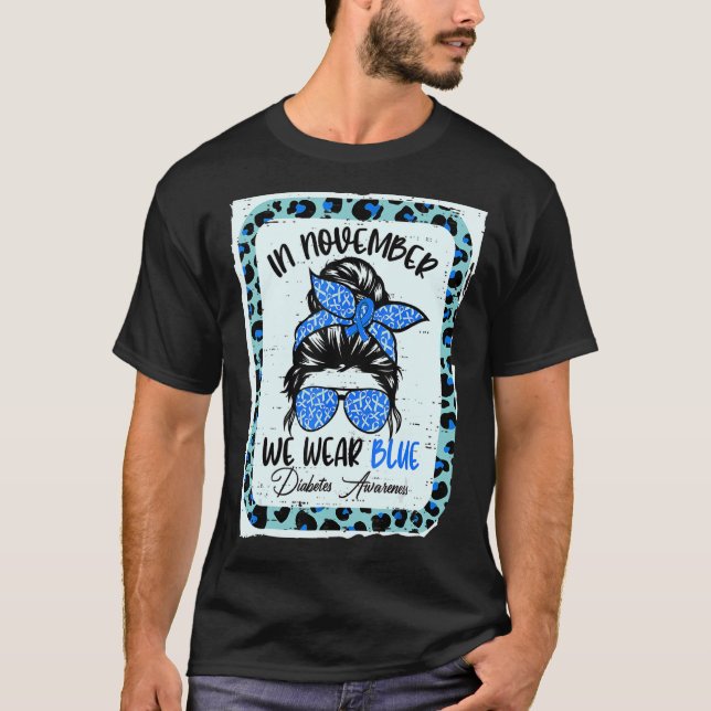 T-shirt Sensibilisation au diabète Femmes Messager Bun En  (Devant)