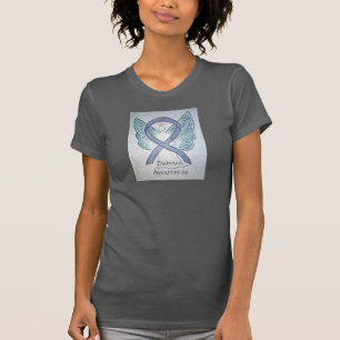 T-shirt Sensibilisation au diabète Gray Ribbon Angel Chemi