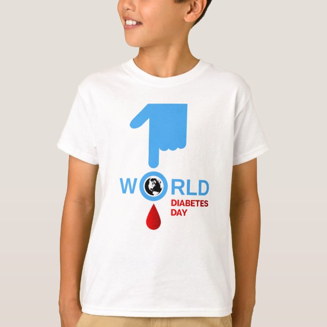 T-shirt Sensibilisation au diabète Journée mondiale du dia (Devant)