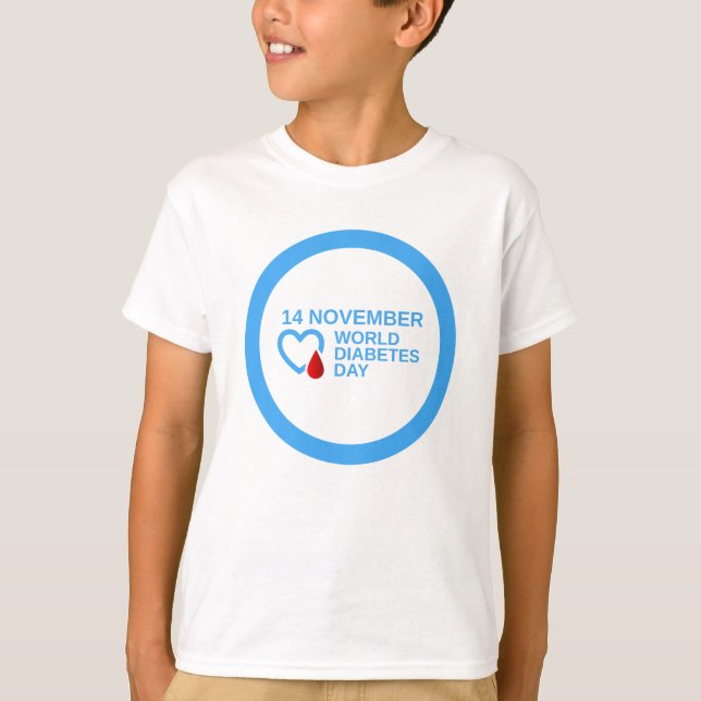 T-shirt Sensibilisation au diabète Journée mondiale du dia (Devant)