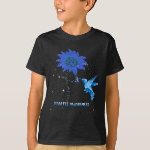 T-shirt Sensibilisation au diabète Ourson de tournesol Col