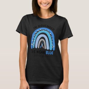 T-shirt Sensibilisation au diabète Ruban arc-en-ciel En No