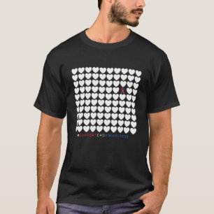 T-shirt Sensibilisation au DMC Ruban bleu rouge 1 dans 100