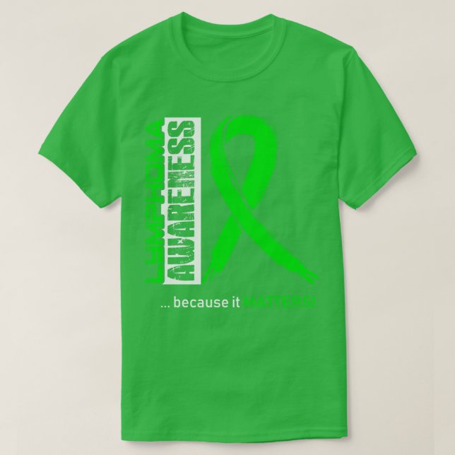 T-shirt Sensibilisation Au Lymphome Parce Qu'Il A Son Impo (Design devant)