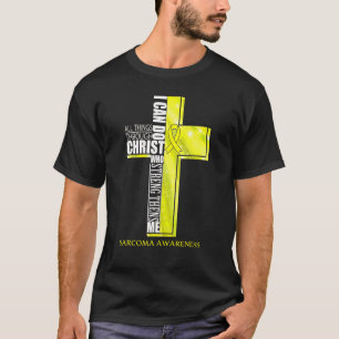 T-shirt Sensibilisation au sarcome Chrétien Croix Ruban