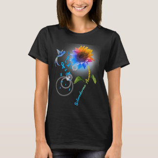 T-shirt Sensibilisation au scléroderme Tournesol Turquoise