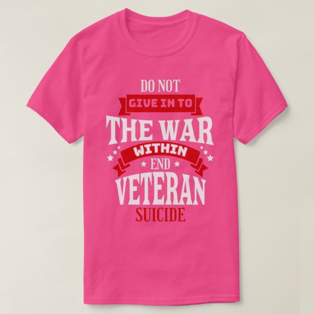 T-shirt Sensibilisation au suicide chez les vétérans 22 Su (Design devant)