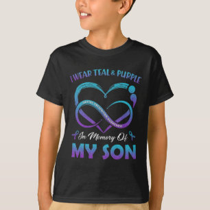 T-shirt Sensibilisation Au Suicide Je Porte Turquoise Et V