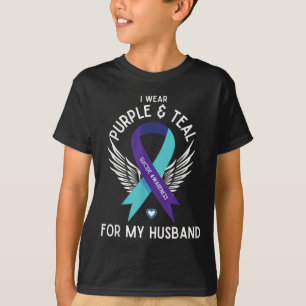 T-shirt Sensibilisation Au Suicide Je Porte Turquoise Et V