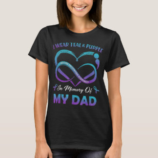 T-shirt Sensibilisation au suicide Je porte Turquoise & vi