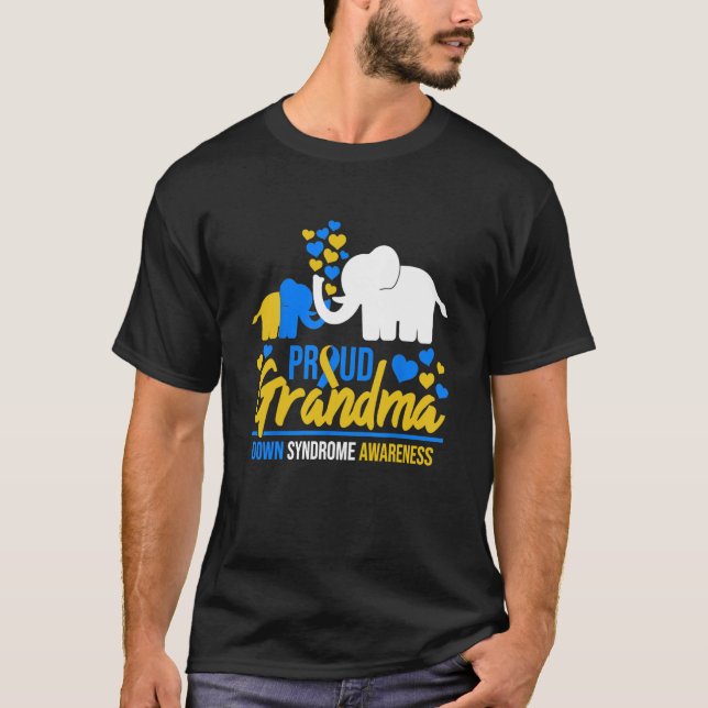 T-shirt Sensibilisation Au Syndrome De Down Pour Grand-Mèr (Devant)