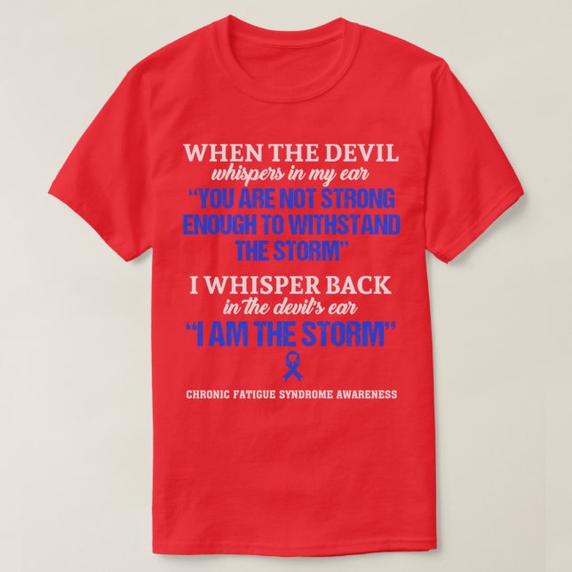 T-shirt Sensibilisation au syndrome de fatigue chronique J (Design devant)