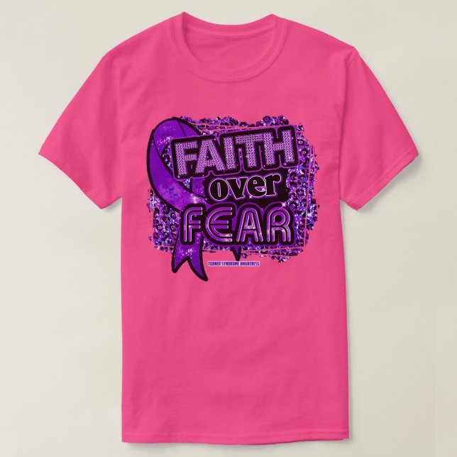 T-shirt Sensibilisation au syndrome de Turner Ruban Faith  (Design devant)
